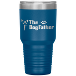 The Dogfather Boston Terrier Dog Dad Father's Day Tumbler Tumblers dad, family- Nichefamily.com