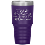 Kids Grandma And Grandpa Love Me Grandchild Tumbler Tumblers dad, family- Nichefamily.com