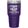 Pink Or Blue Great Grandpa Loves You Baby Gender Reveal Tumbler Tumblers dad, family- Nichefamily.com