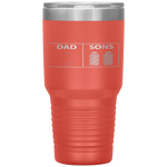 Low Battery Dad of Two Sons or Twin Boys Father's Day Gift Tumbler Tumblers dad, family- Nichefamily.com