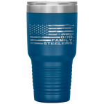 God Family Steelers-Pro Us Flag Father's Day Dad Gift Tumbler Tumblers dad, family- Nichefamily.com