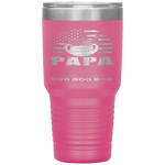 Papa Shark American Flag Fathers Day 4Th Of July Tumbler Tumblers dad, family- Nichefamily.com