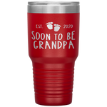 Soon To Be Grandpa Est 2020 Foot Print Family Pregnancy Gift Tumbler Tumblers dad, family- Nichefamily.com