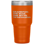 GrandPaw the man the myth te influence gift grandpa Tumbler Tumblers dad, family- Nichefamily.com