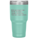 GrandPaw the man the myth te influence gift grandpa Tumbler Tumblers dad, family- Nichefamily.com