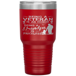 Veteran Grandpa Gift for Grandfather Tumbler Tumblers dad, family- Nichefamily.com