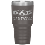 Best Dad and Stepdad Cute Fathers Day Gift from Wife Tumbler Tumblers dad, family- Nichefamily.com