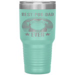 Retro Vintage Best Pug Dad Ever Father's Day Tumbler Tumblers dad, family- Nichefamily.com