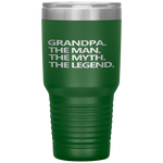 GRANDPA THE MAN THE MYTH THE LEGEND Father's Day Gift Men Tumbler Tumblers dad, family- Nichefamily.com