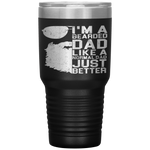 Bearded Dad Funny Beard Humor Father's Day Gift Idea Tumbler Tumblers dad, family- Nichefamily.com