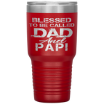 Blessed Papi and Dad Christian Father's Day Tumbler Tumblers dad, family- Nichefamily.com