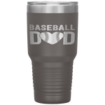 Baseball Dad Papa Father's Day Gift For Him School Tumbler Tumblers dad, family- Nichefamily.com