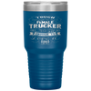 Father's Day Truck Driver Tough Enough Female Trucker Crazy Tumbler Tumblers dad, family- Nichefamily.com