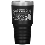 Veteran Grandpa Gift for Grandfather Tumbler Tumblers dad, family- Nichefamily.com