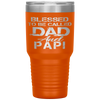 Blessed Papi and Dad Christian Father's Day Tumbler Tumblers dad, family- Nichefamily.com