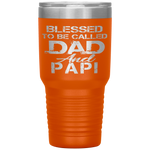 Blessed Papi and Dad Christian Father's Day Tumbler Tumblers dad, family- Nichefamily.com