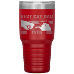 Vintage Best Cat Dad Ever Men Bump Fit Fathers Day Tumbler Tumblers dad, family- Nichefamily.com