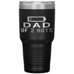 Funny Father's Day - Dad of 2 Boys Gift Idea Tumbler Tumblers dad, family- Nichefamily.com