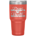 Proud Grandpa Of A Heart Warrior CHD Awareness Gift Tumbler Tumblers dad, family- Nichefamily.com