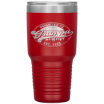 Promoted to Grumpa Est 2020 Vintage Funny New Grandpa Gift Tumbler Tumblers dad, family- Nichefamily.com
