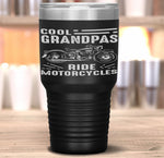 Cool Grandpas Ride MotorCycles - Funny Grand Father Biker Tumbler Tumblers dad, family- Nichefamily.com