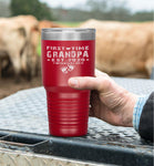 First Time Grandpa Est 2020-Promoted to Grandpa 2020 Tumbler Tumblers dad, family- Nichefamily.com