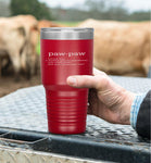 Paw-Paw Grandfather - Cool Definition Funny Grandpa Tumbler Tumblers dad, family- Nichefamily.com