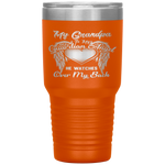 My Grandpa Is Guardian Angel He Watches Over Back Tumbler Tumblers dad, family- Nichefamily.com