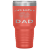 One Lucky Dad - St Patricks Day Retro Father Gift Tumbler Tumblers dad, family- Nichefamily.com