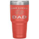 One Lucky Dad - St Patricks Day Retro Father Gift Tumbler Tumblers dad, family- Nichefamily.com