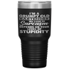 I Am A Grumpy Old BARTENDER  Father's Day Tumbler Tumblers dad, family- Nichefamily.com