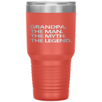 GRANDPA THE MAN THE MYTH THE LEGEND Father's Day Gift Men Tumbler Tumblers dad, family- Nichefamily.com