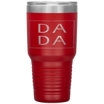 Distressed Dada Funny Retro Father's Day Tumbler Tumblers dad, family- Nichefamily.com