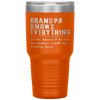 Grandpa Know Everything - Grandpa Gift Tumbler Tumblers dad, family- Nichefamily.com