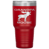 Grandpa Moose  Red Plaid Buffalo Matching Family Pajama Tumbler Tumblers dad, family- Nichefamily.com