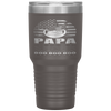 Papa Shark American Flag Fathers Day 4Th Of July Tumbler Tumblers dad, family- Nichefamily.com