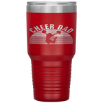 Retro Cheer Dad Love Funny Cheerleading Father's Day Gift Tumbler Tumblers dad, family- Nichefamily.com