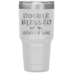 Double Blessed Grandpa Of Twins Grandfather Gift Tumbler Tumblers dad, family- Nichefamily.com