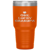 One Lucky Grandpa St. Patrick's Day Funny Irish Gift Tumbler Tumblers dad, family- Nichefamily.com