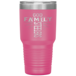 Valentine's Father's Day Gifts God Family Steelers Tumbler Tumblers dad, family- Nichefamily.com