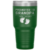 Vintage Promoted to Grandpa 2020 Soon to be Papa Baby Feet Tumbler Tumblers dad, family- Nichefamily.com