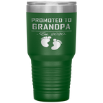 Vintage Promoted to Grandpa 2020 Soon to be Papa Baby Feet Tumbler Tumblers dad, family- Nichefamily.com