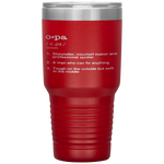 Opa Definition - Father's Day Present Gift Tumbler Tumblers dad, family- Nichefamily.com