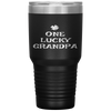 One Lucky Grandpa St. Patrick's Day Funny Irish Gift Tumbler Tumblers dad, family- Nichefamily.com