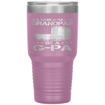 In A World Full Of Grandpas Be A G-pa Us Flag Gift Tumbler Tumblers dad, family- Nichefamily.com