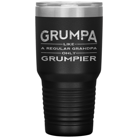 Grumpa Like A Regular Grandpa Only Grumpier Papa Fathers Day Tumbler Tumblers dad, family- Nichefamily.com