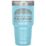 Promoted to Pawpaw Est 2020 Gift Funny New Grandpa Vintage Tumbler Tumblers dad, family- Nichefamily.com