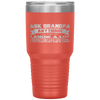 Funny Father's Day Gift 60th Ask Grandpa Anything Tumbler Tumblers dad, family- Nichefamily.com