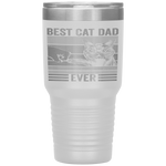 Vintage Best Cat Dad Ever Bump Fist Father's Day Gifts Tumbler Tumblers dad, family- Nichefamily.com