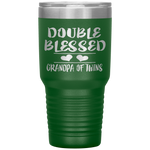 Double Blessed Grandpa Of Twins Grandfather Gift Tumbler Tumblers dad, family- Nichefamily.com